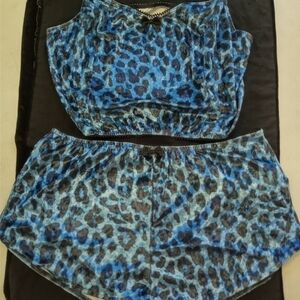 Sexy Black and Blue Animal Print Pj's